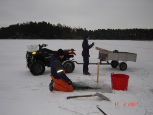 Nätfiske på vintern